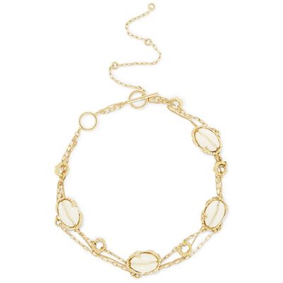 Lunation Gold Plated Resin and Shell Choker from Ellery