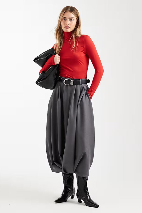 Volume Balloon Midi Skirt from ASOS DESIGN 