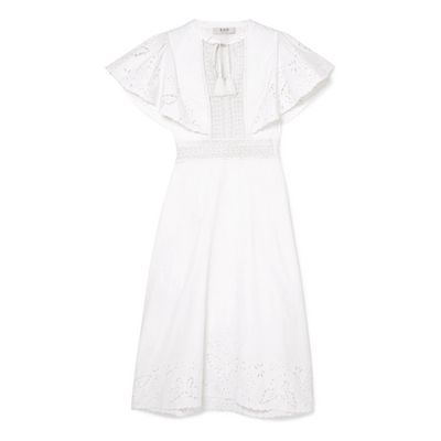Lace-Trimmed Cotton Midi Dress from Sea