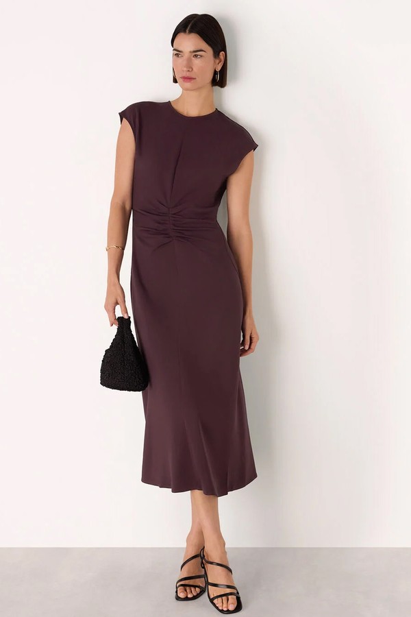  Gathered Midi Dress