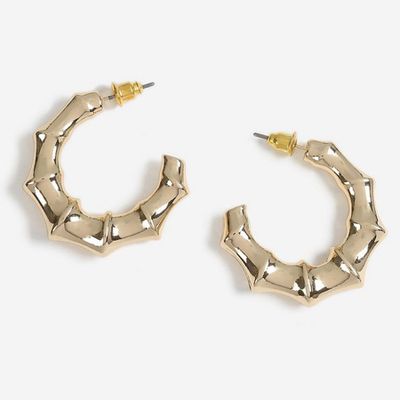 Mini Bamboo Hoop Earrings from Topshop