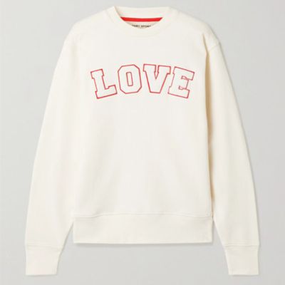 Appliquéd French Cotton-Terry Sweatshirt from Tory Sport