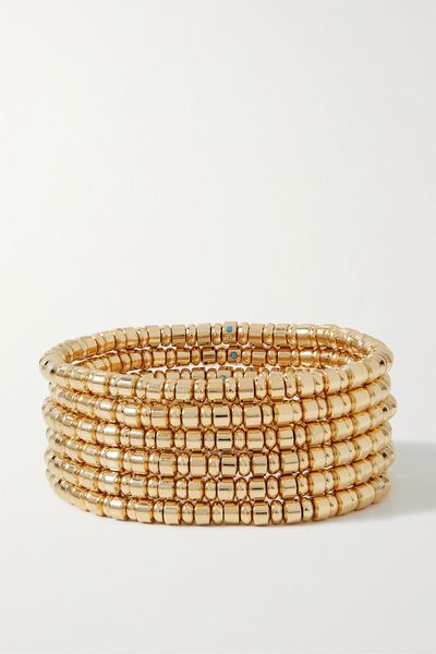 Little Ones Set Of Six Gold Tone Bracelets from Roxanne Assouline