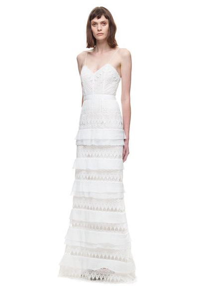 Penelope Tiered Teardrop Lace Gown from Self-Portrait