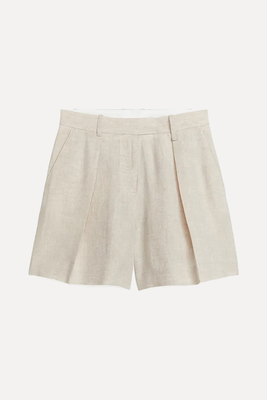 High Waist Linen Shorts from ARKET