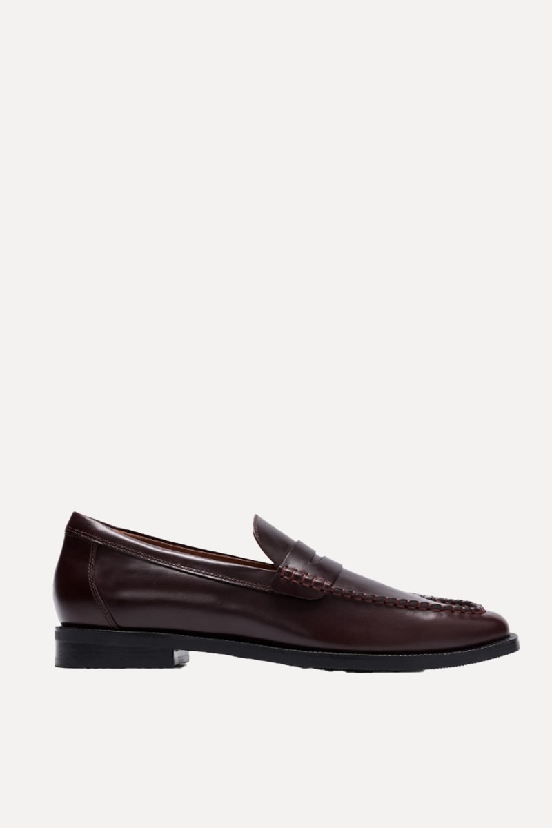 Maleo Boxed Leather Loafers