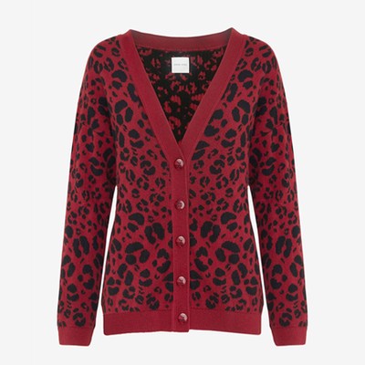 Justine Leopard Print Cardigan from Anine Bing