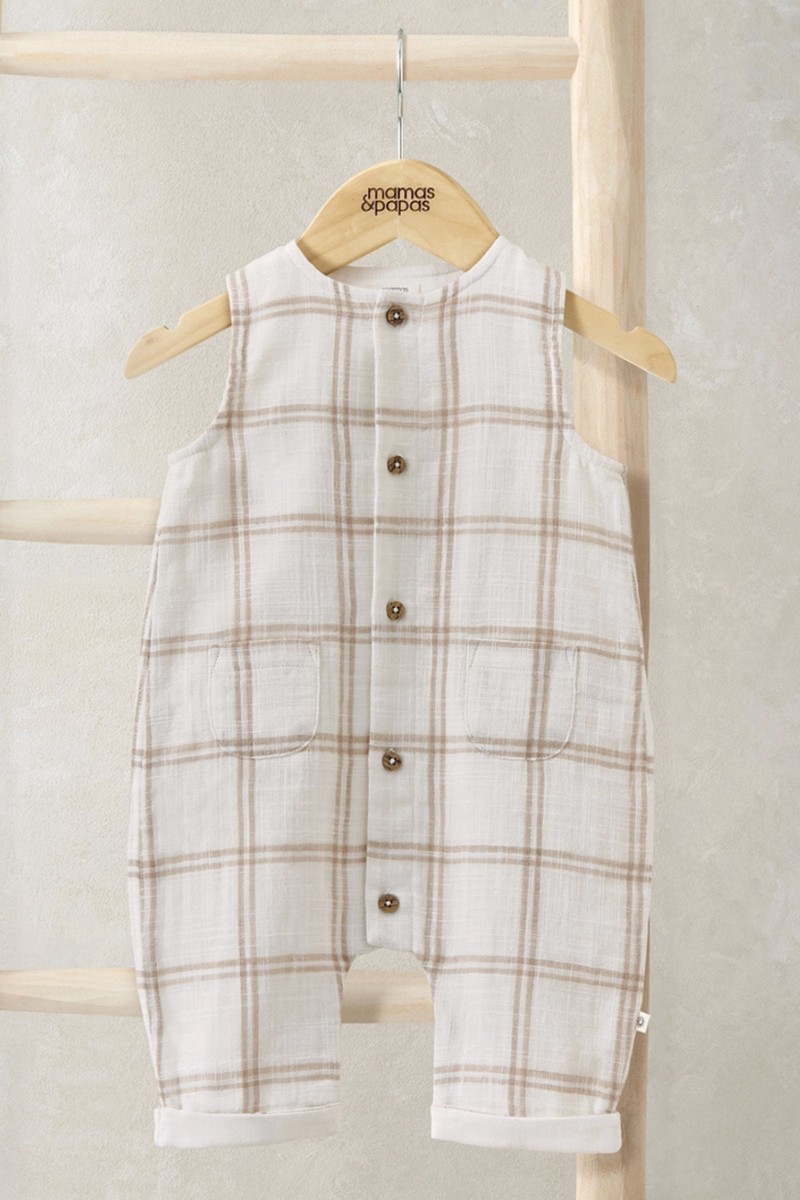 Sleeveless Check Romper from Mamas & Papas