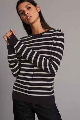 Cashmere Striped Round Neck Jumper from M&S