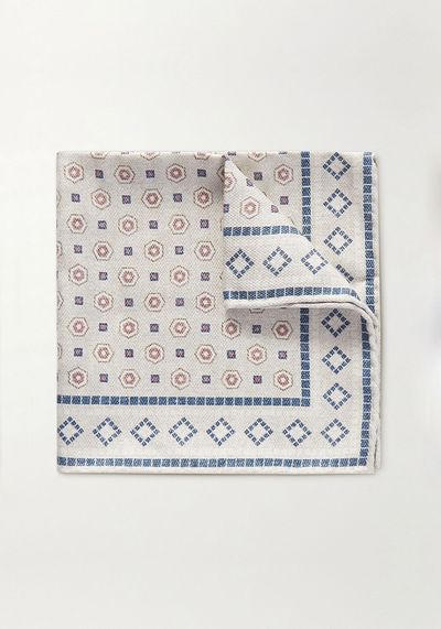 Printed Silk Pocket Square from Brunello Cucinelli
