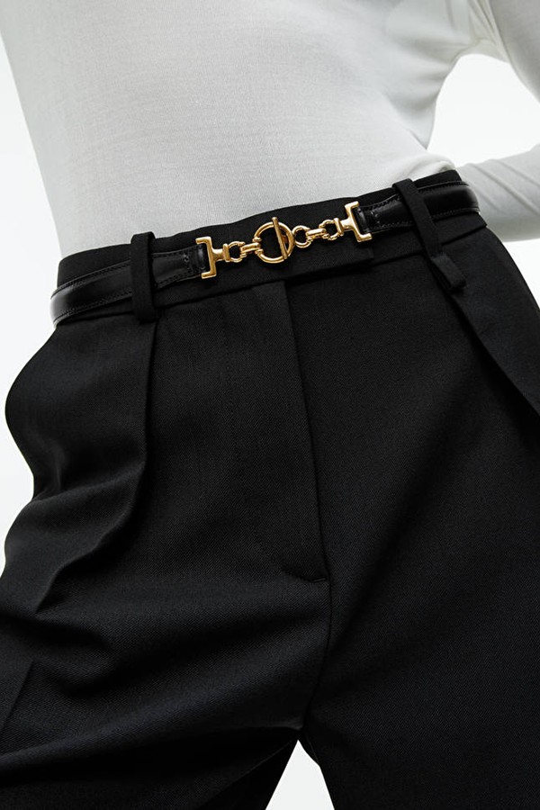 T-Bar Clasp Leather Belt from ARKET