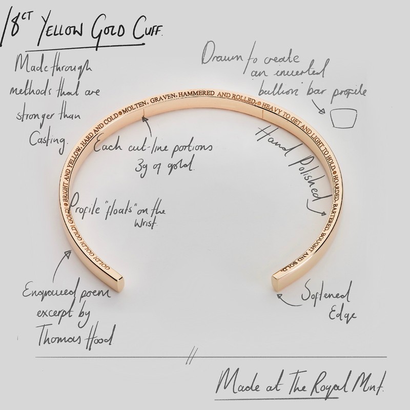 886 Cuff 18ct Yellow Gold