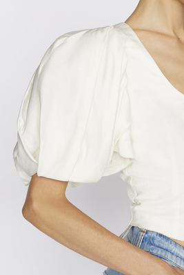 Puff Sleeve U-Neck Top from Frame