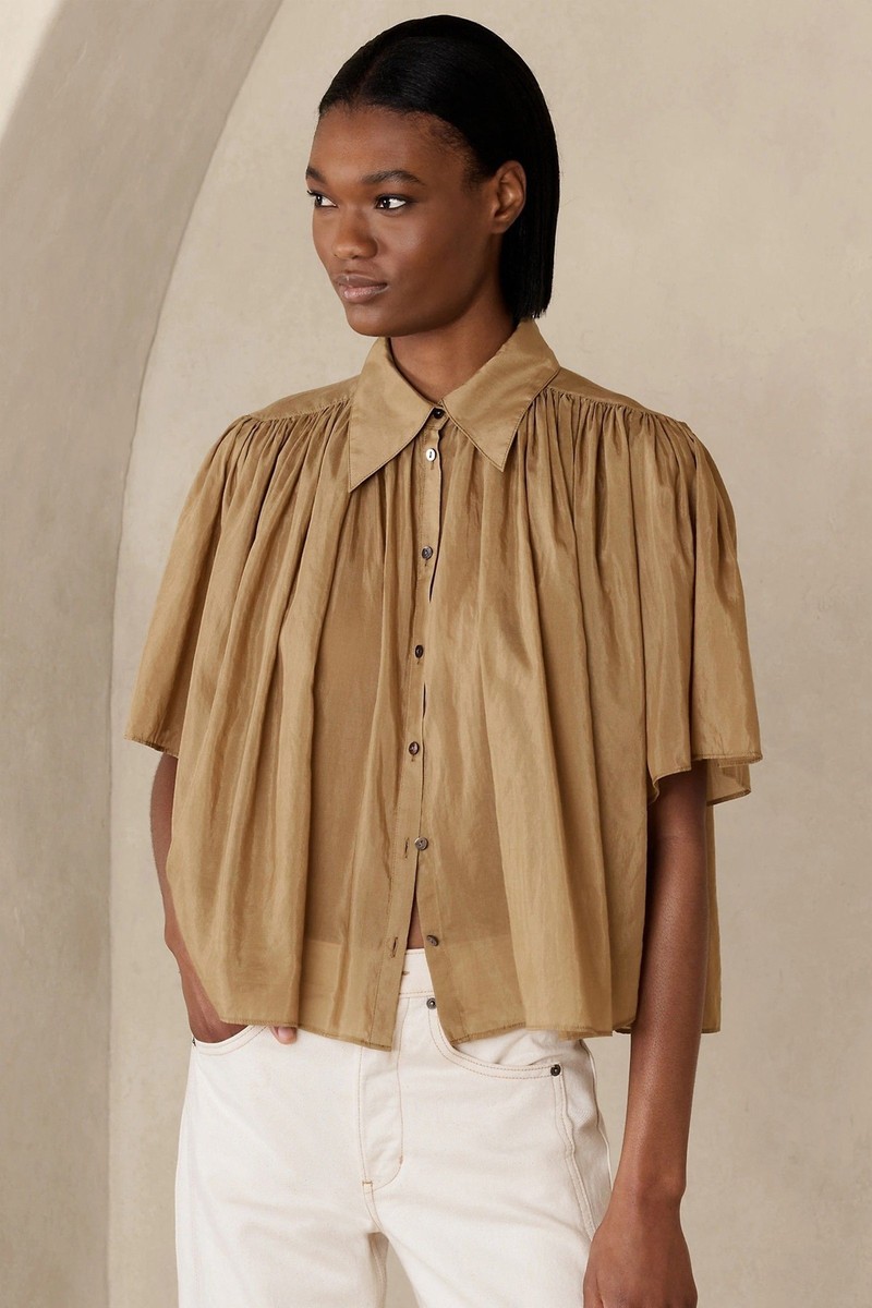 Rosalie Cotton-Silk Top from Banana Republic