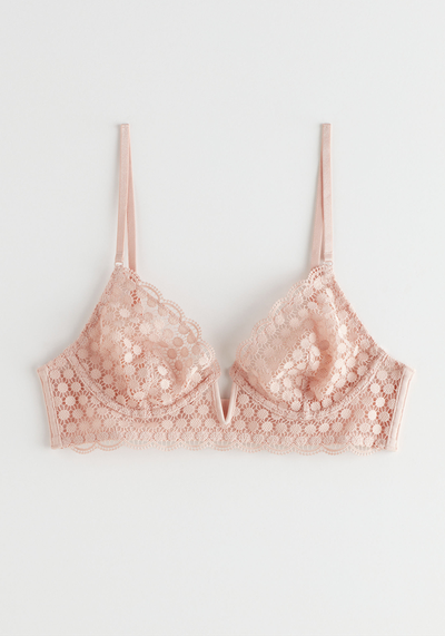 Dotted Lace Underwire Bra