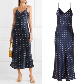 Rosemary Printed Silk-Satin Midi Dress from Anine Bing