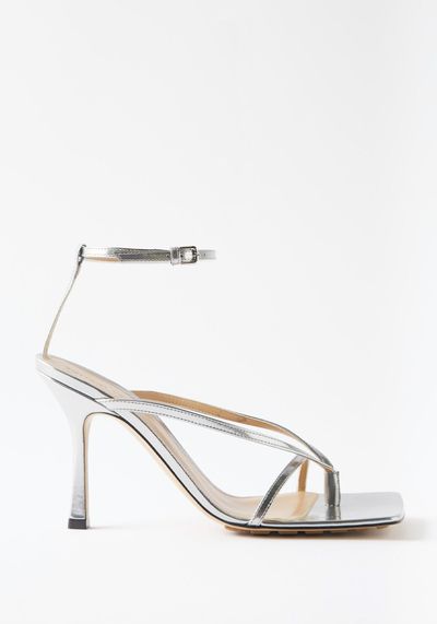 Stretch 90 Square-Toe Leather Sandals from Bottega Veneta 