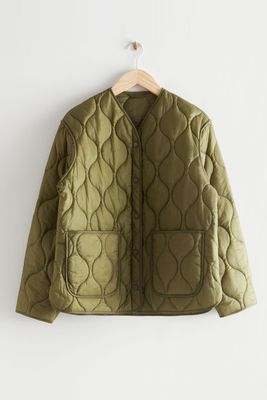 Oversized Wave Quilted Jacket from & Other Stories