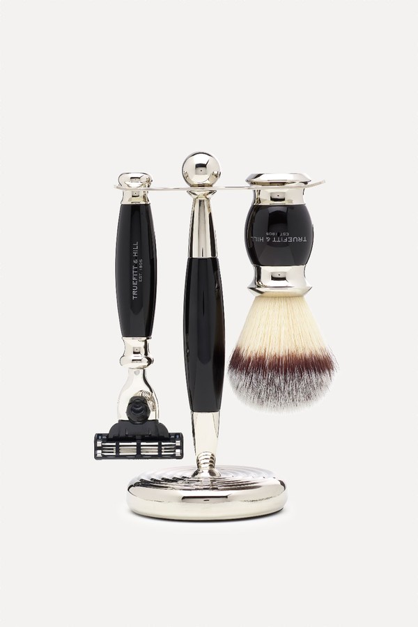 Edwardian Mach III Razor, Brush & Stand from Truefitt & Hill London