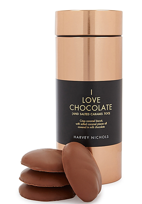 I Love Chocolate Biscuits Copper Tin from Harvey Nichols