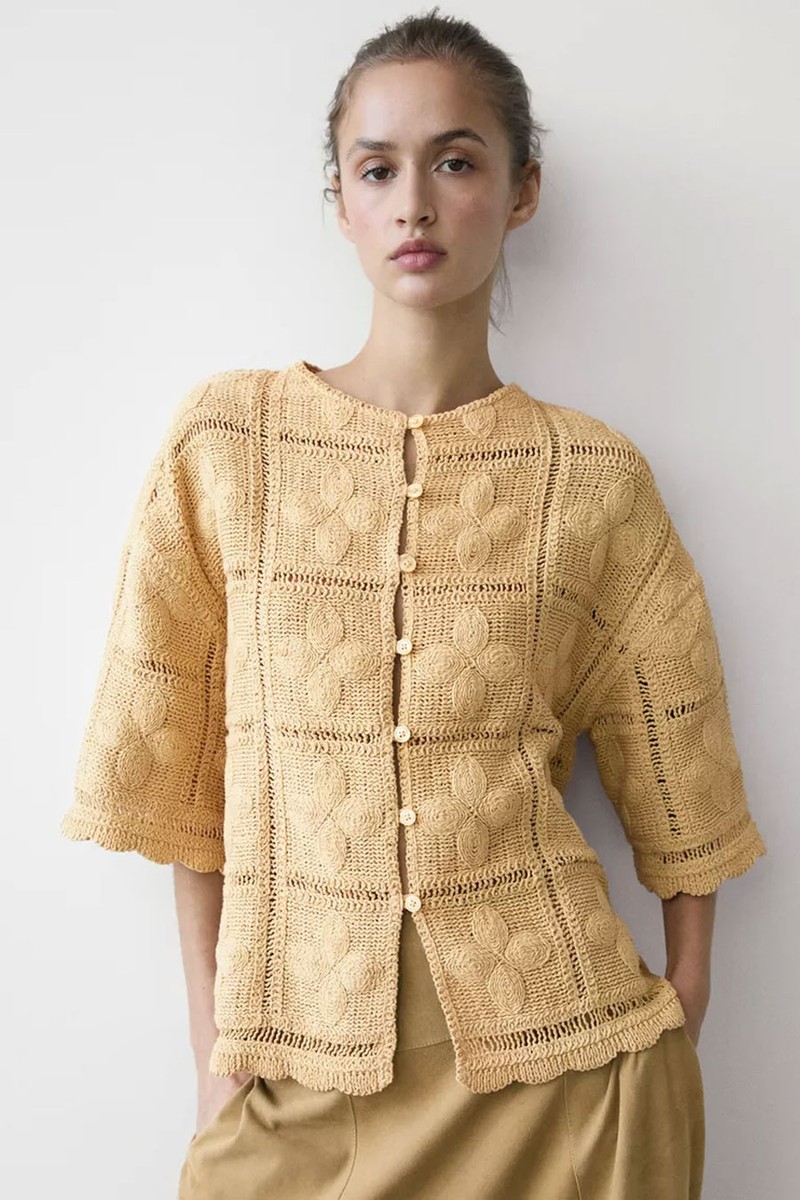 Cutwork Crochet Cardigan