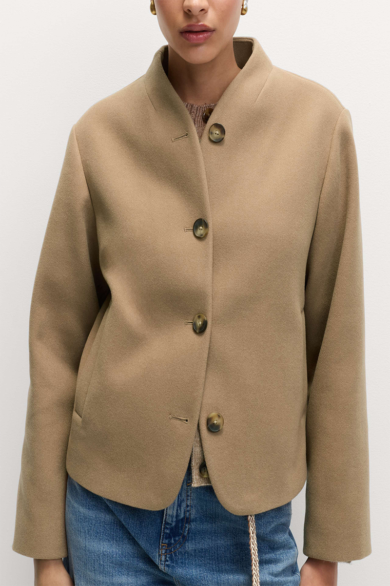 Collarless Short Jacket