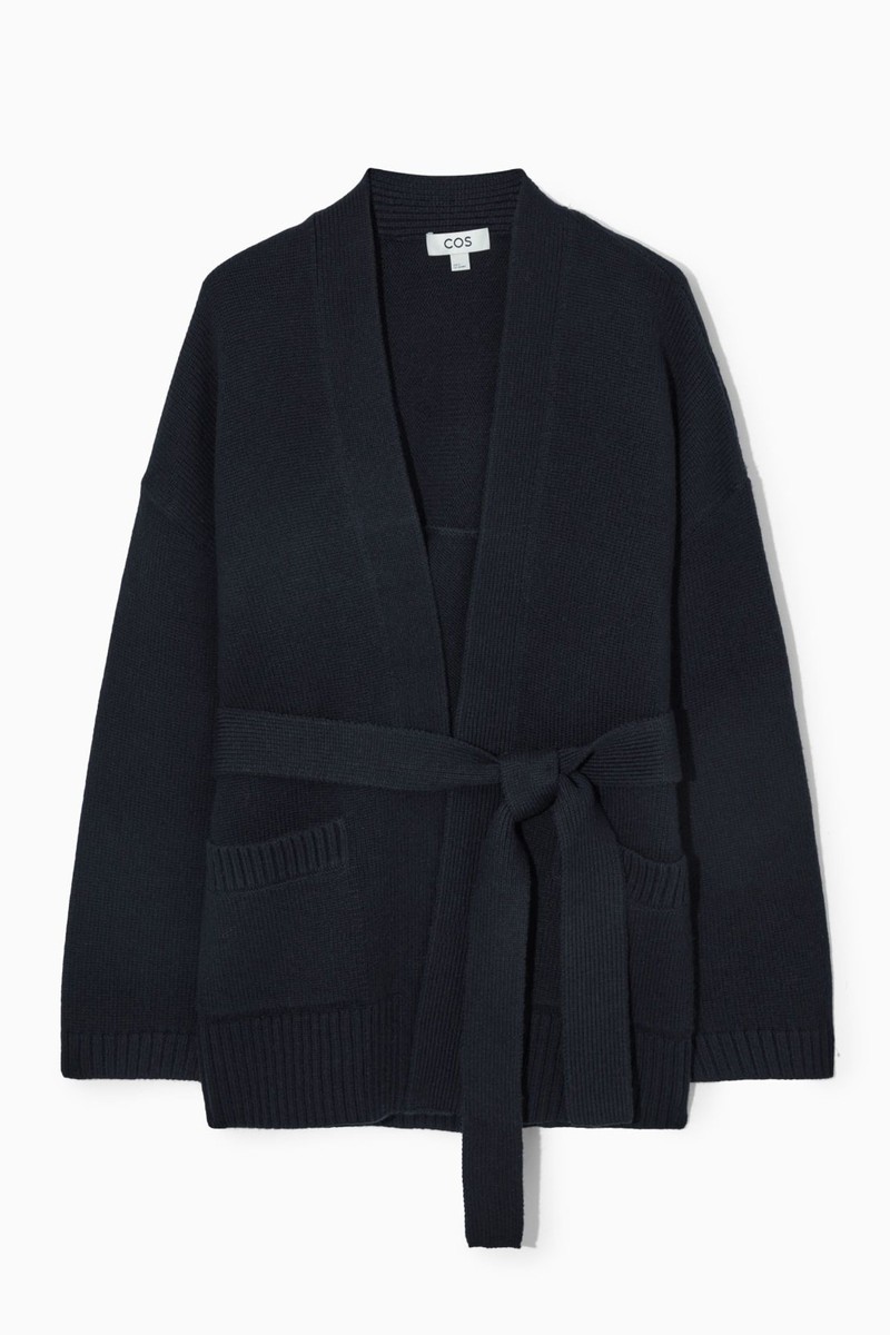 Belted Cashmere-Blend Wrap Cardigan from COS