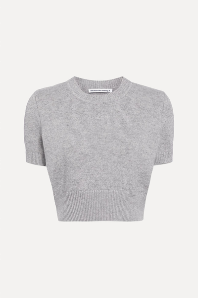 Logo-Embossed Knitted Top from Alexander Wang 