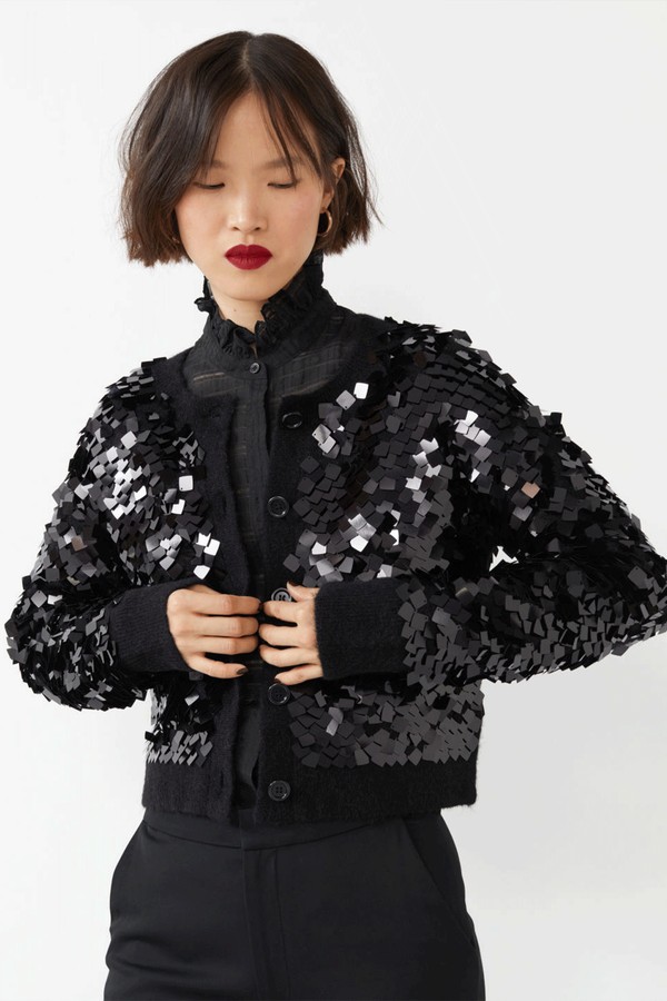 Sequin Wool Knit Cardigan from & Other Stories