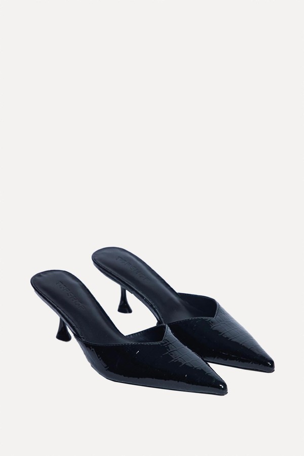 Ivette Patent Close Toe Mules from Topshop