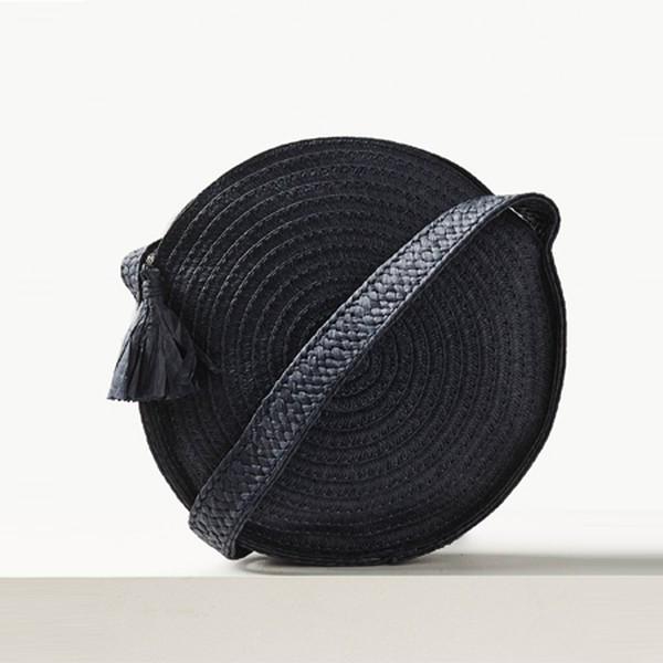 Circle Straw Cross Body Bag