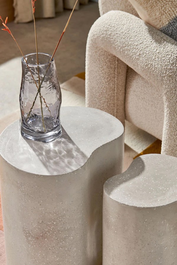 Set of 2 Grey Terrazzo Concrete Marnie Nest of Tables from MADE.COM