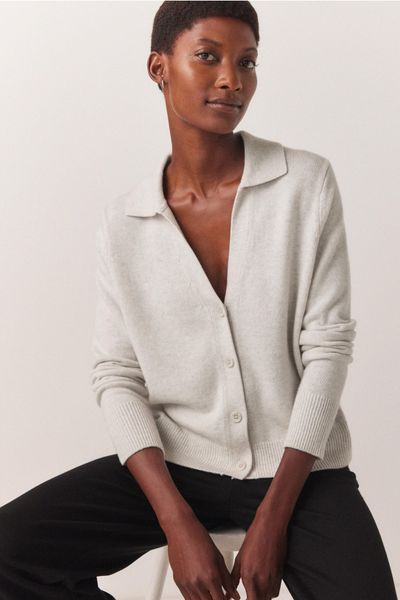 Collared Cardigan With Cashmere from The White Company