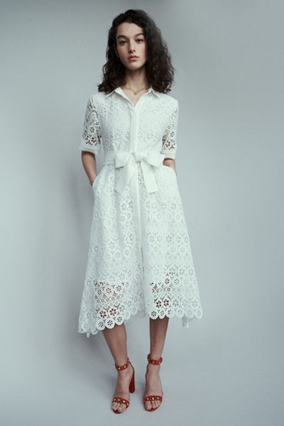 Midi Dress In Daisy Guipure from Maje