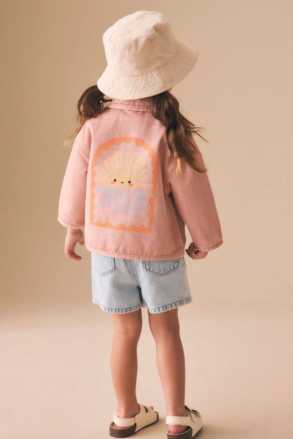 Sun Back Print Denim Jacket from Next