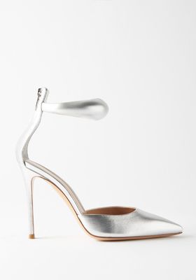 Padded Strap 105 Metallic Leather Sandals from Gianvito Rossi