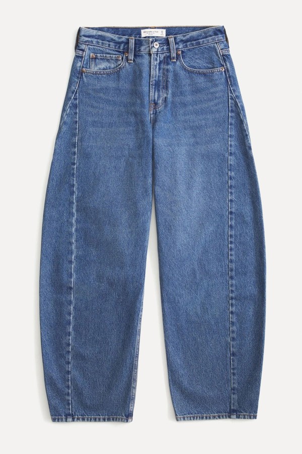Mid Rise Barrel Jeans from Abercrombie & Fitch