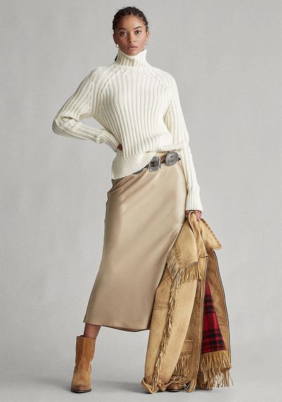 Satin Midi Skirt, £199.20 (was £249)