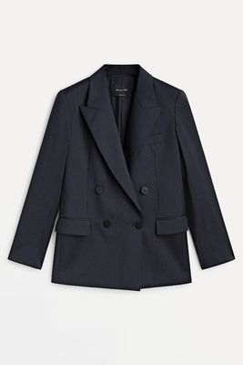 Pinstripe Double-Breasted Suit Blazer from Massimo Dutti