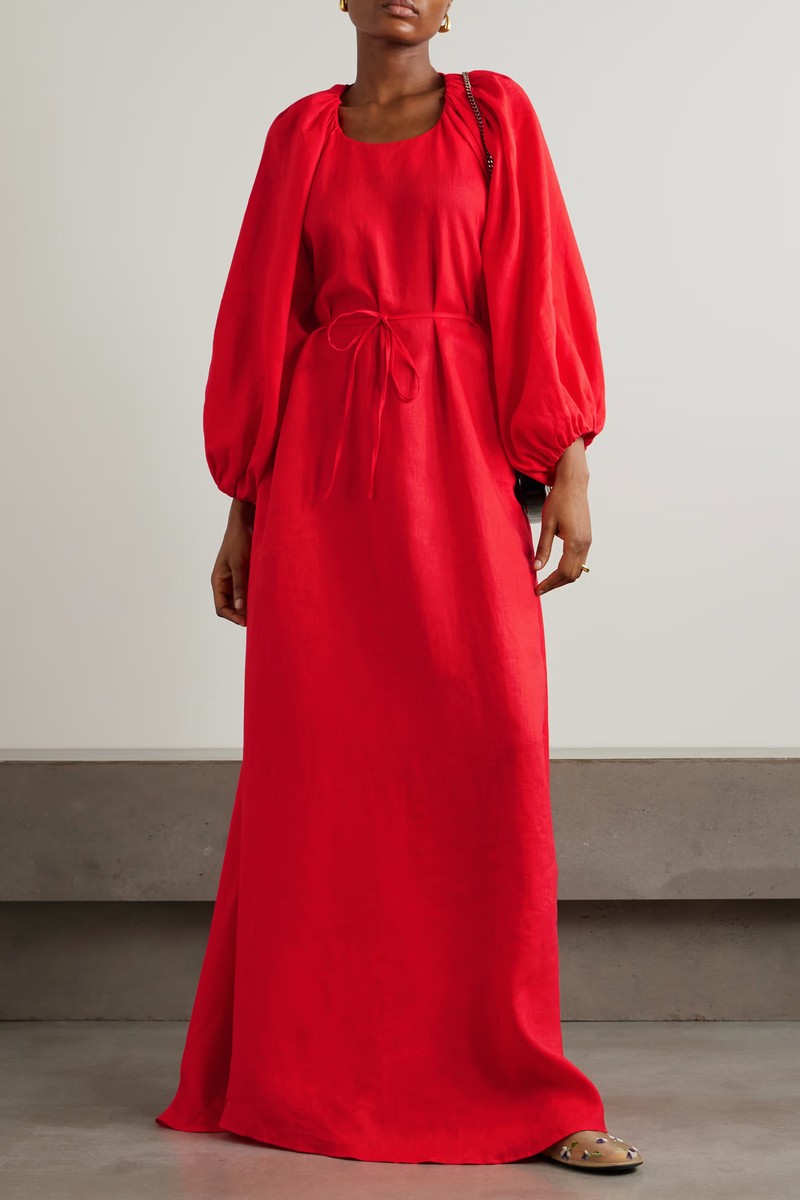 Fran Open-Back Linen Maxi Dress, £695 | Bernadette