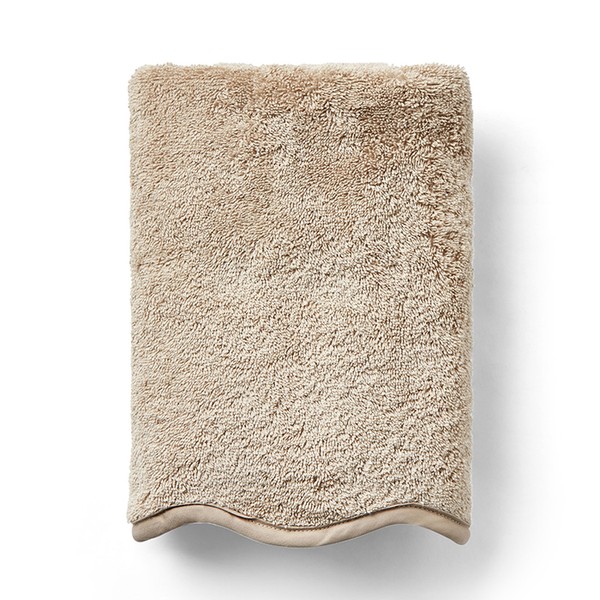 Scallop Pique Bath Towel In Sand  from Rebecca Udall