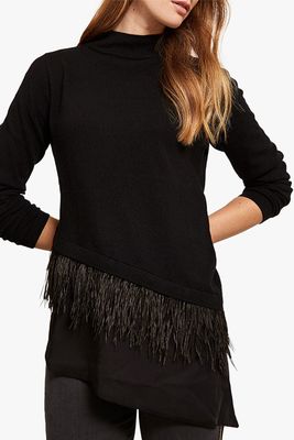Mint Velvet Feather Layer Knit Jumper from John Lewis