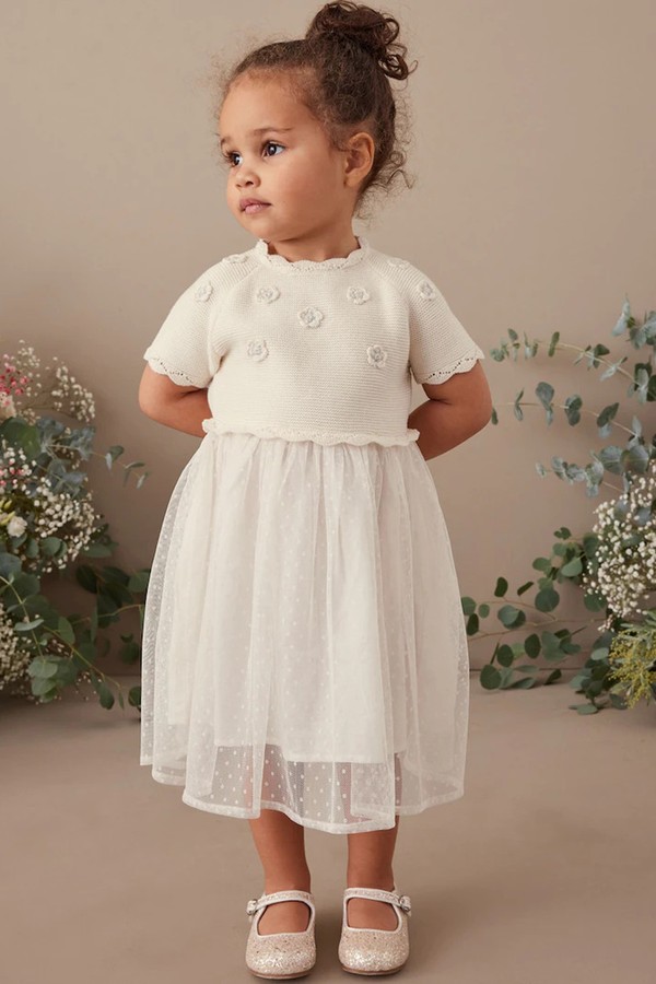 Sparkle Jumper Dress With Woven Skirt from Next