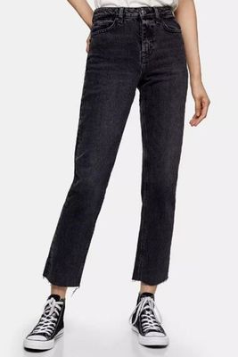 CONSIDERED Raw Hem Straight Jeans from Topshop