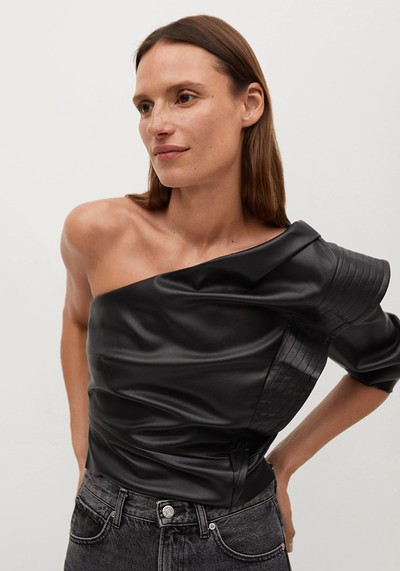 Ruffle Shoulders Blouse from Mango