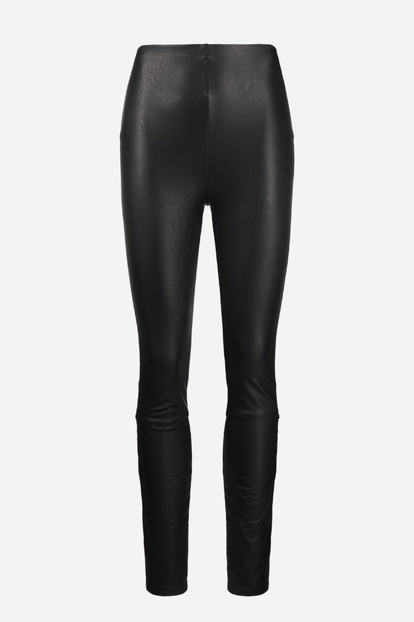 Black Good Waist Faux Leather Leggings from Good American