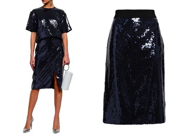 Wrap-Effect Sequined Skirt from Victoria Beckham