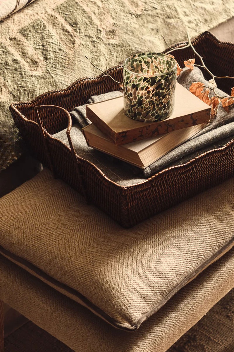 Talasa Rectangular Rattan Basket from OKA