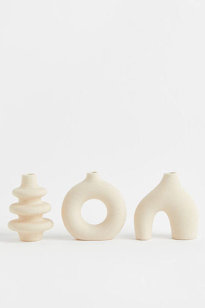 3-Pack Mini Stoneware Vases from H&M