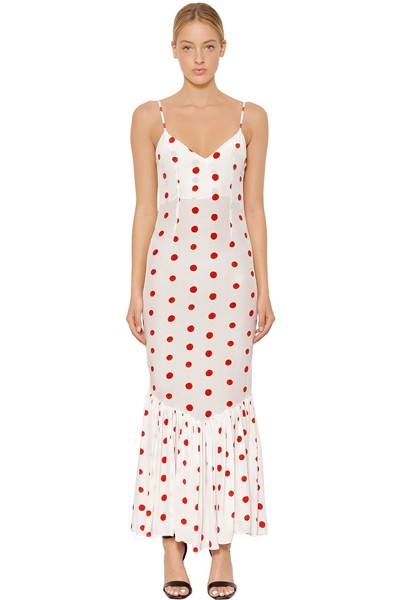 Capri Polka Dot Printed Silk Dress from De La Vali